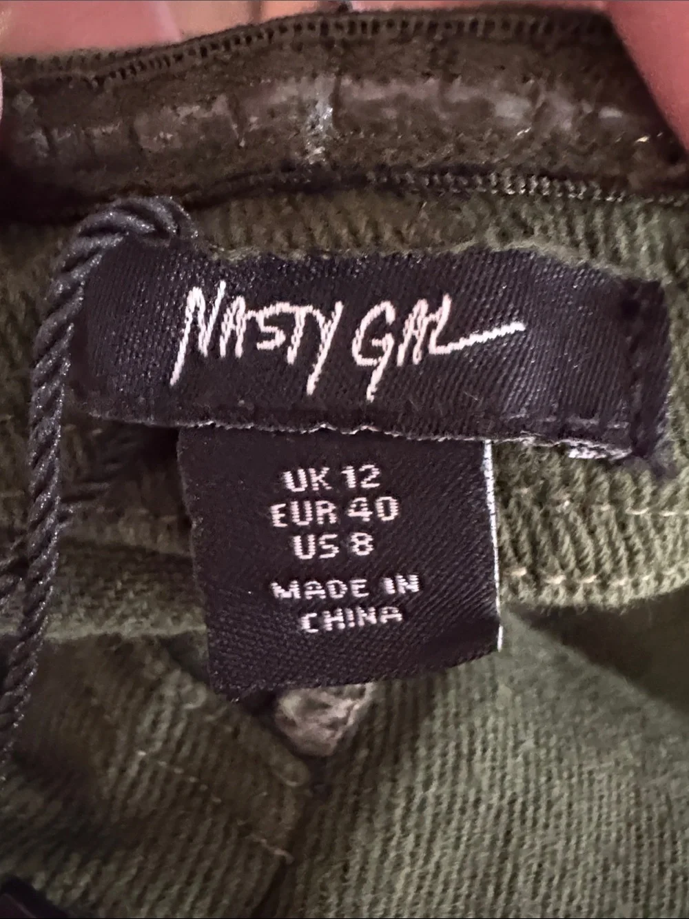 Nasty Gal Grunge Olive Green Strapless Cargo Romper - Picture 2 of 4